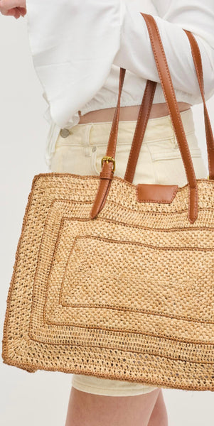 Demi Raffia Tote