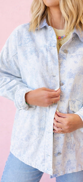 Rebecca Floral Denim Jacket