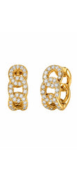 Ellie Vail Anika Chain Huggie Hoop Earring