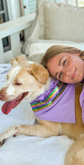 Lavender Sequin Stripe Pet Scarf - 2 Sizes
