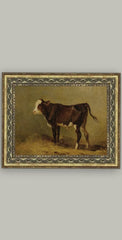 Vintage Calf Framed Antique Art