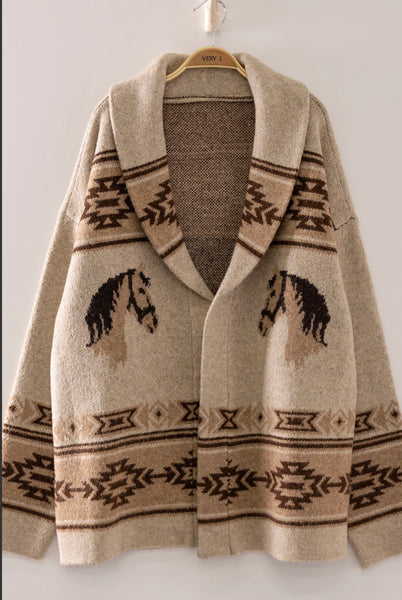 The Stalls Horse Cardigan