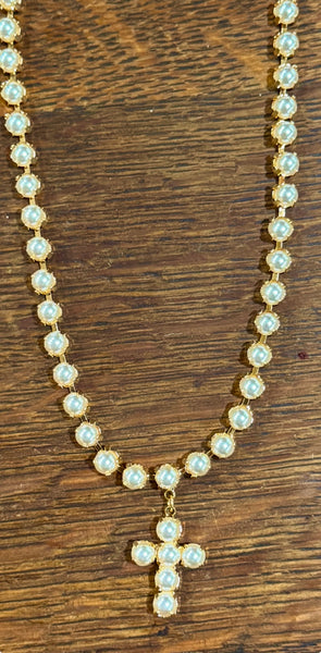 Pearl Cross Necklace