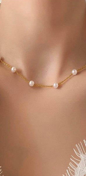Pearl Station Necklace