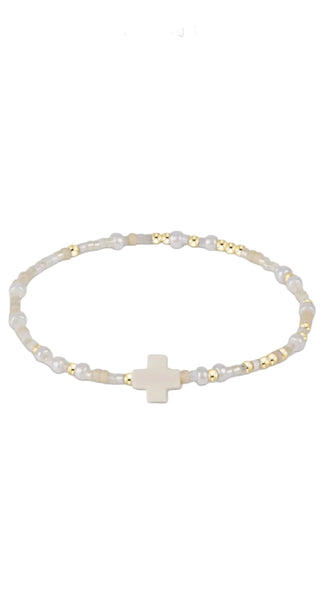 enewton - 5.5" egirl hope unwritten signature cross bracelet - oh snow you didn't!