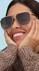 DIFF Berkley - gold brown gradient polarized sunglasses