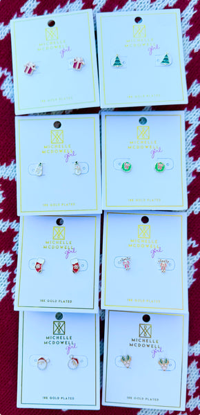 Michelle McDowell Christmas Studs - 8 Styles