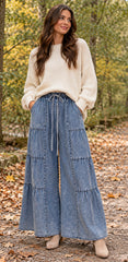 Zea Tiered Chambray Pants