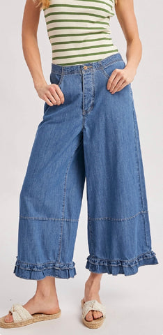 Marissa Wide Leg Jeans-Indigo Wash