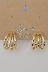Multi-Band Gold Hoop Earrings