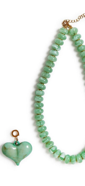 Happy Heart Beaded Necklace - 3 Colors