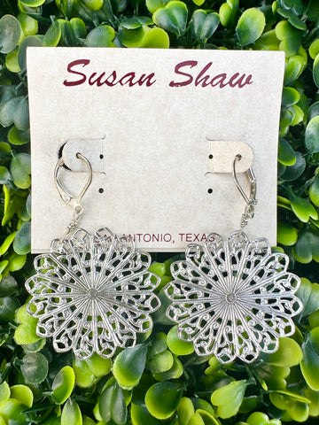 Susan Shaw Filigree Circle Earrings