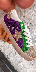 Mardi Gras Glitter Sneakers