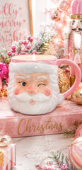 Sweet Grace Reusable Santa Winking Candle Mug #060