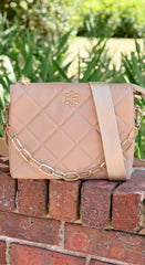 Ariana Crossbody Purse - Quilted Latte