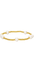 Bracelets extensibles à perles de 3 mm avec de grandes perles d’accentuation