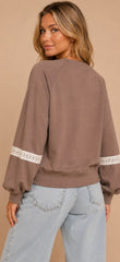 The Colette Lace-Trimmed Sweatshirt