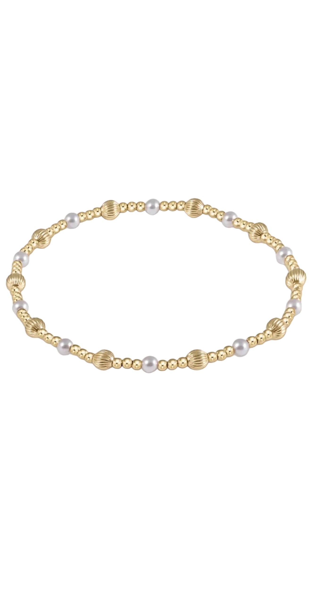 enewton Dignity Sincerity Pattern 4mm Bead Bracelet - Pearl