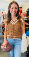 Simply Southern Bliss Sweater Vest - Umber