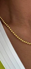 4mm Gold Bead Necklace