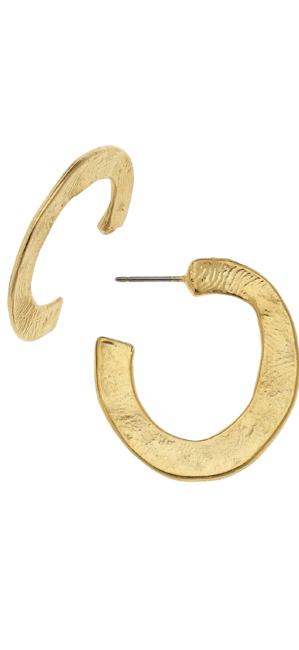 Susan Shaw Small Hammered Hoop Earrings