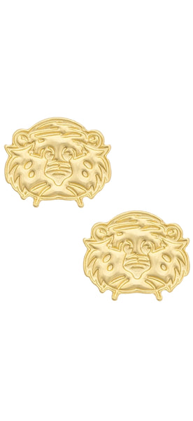 Auburn Tigers 24K Stamped Logo Stud Earrings