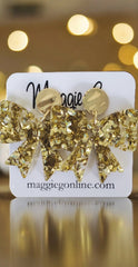 Gold Bow Earrings