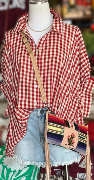 Classic Red Gingham Top