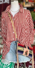 Classic Red Gingham Top