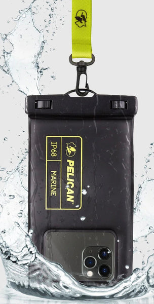 Pelican Marine Waterproof Floating Pouch (Black/Hi Vis Yellow)