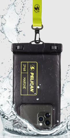 Pelican Marine Waterproof Floating Pouch (Black/Hi Vis Yellow)