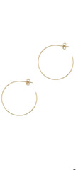 Thin Gold C-Shape Hoop- 2.5"