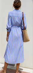 Sophie Striped Shirt Dress