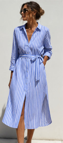 Sophie Striped Shirt Dress