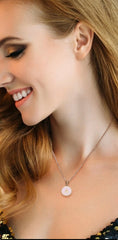 Kiki and Livy Pink Abalone Shell Initial Pendant Necklace