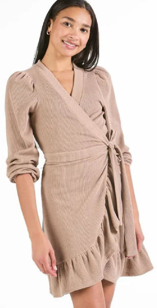 Simply Southern Ribbed Wrap Dress