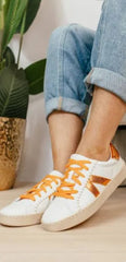 Corky's Friend Zone Sneaker - Orange and White