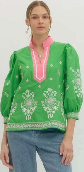 Spring in Palm Beach Blouse