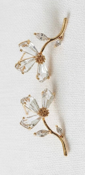 Zircon Petal Earrings