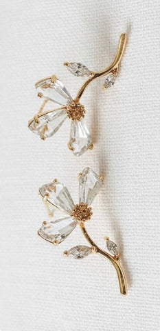 Zircon Petal Earrings