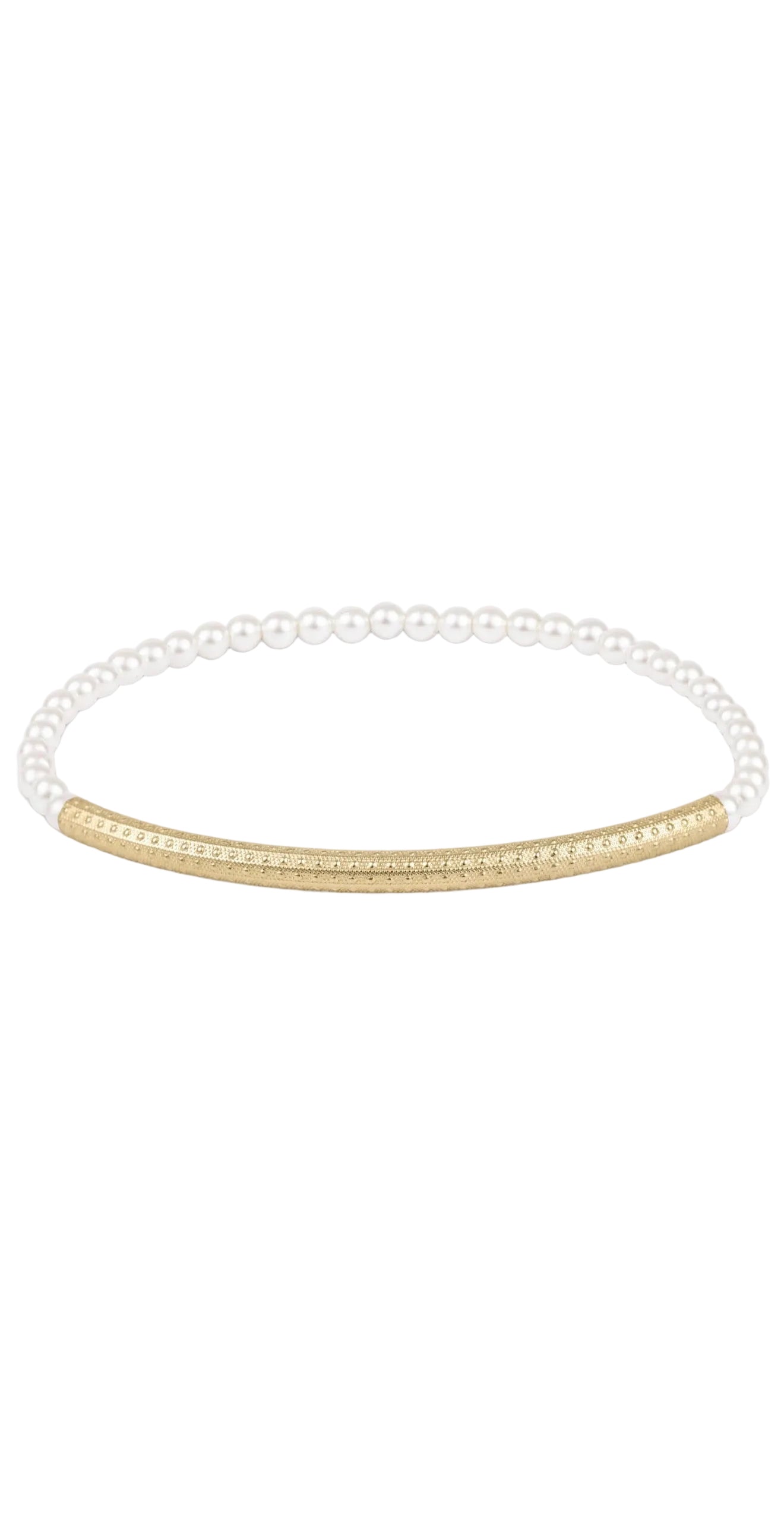 enewton bliss bar textured pearl 3mm bracelet