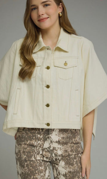 Denim Cape Jaket