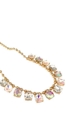 Crystal Glass Station Necklace