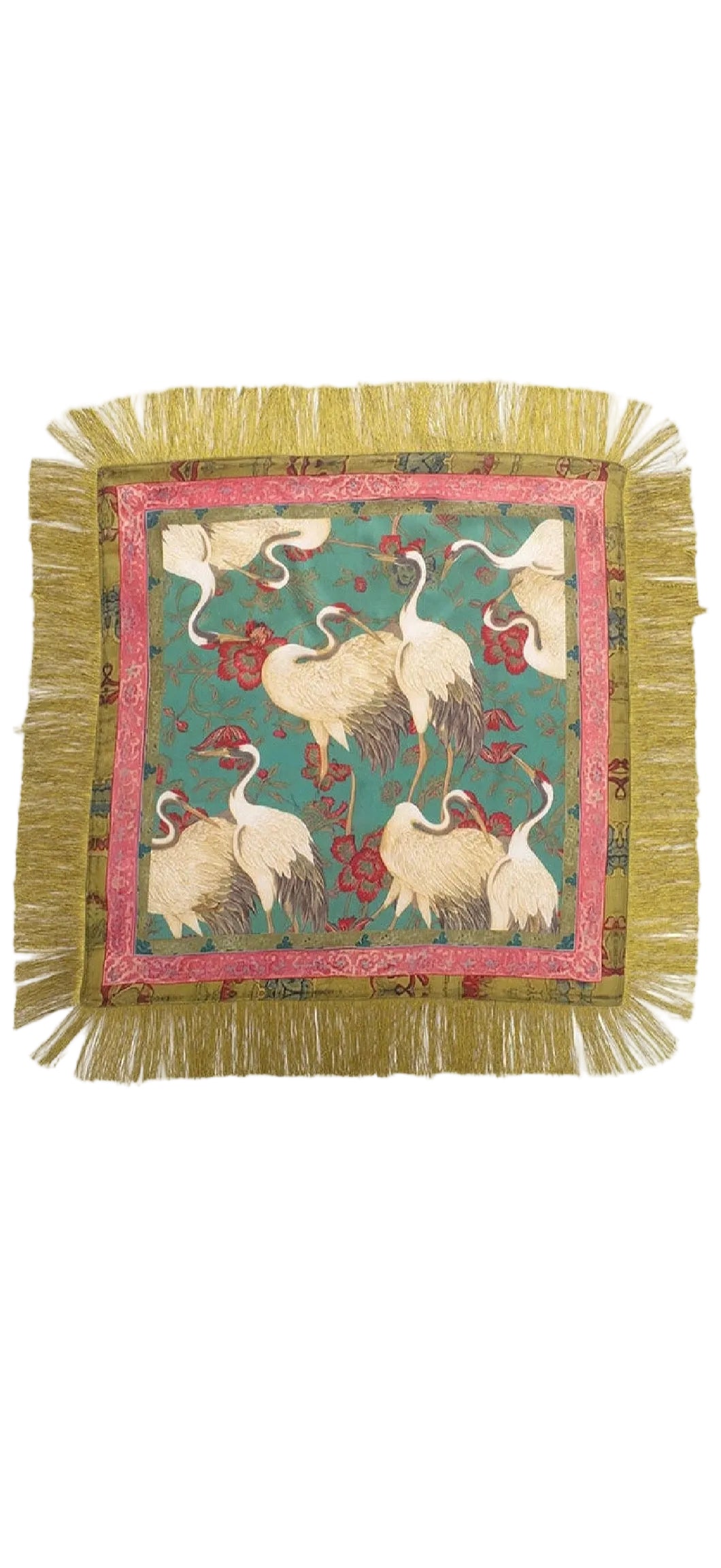 Fringed Crane Scarf