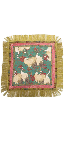 Fringed Crane Scarf