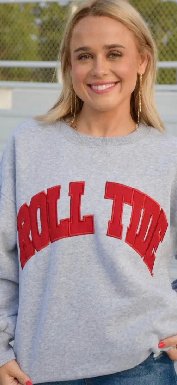 Lulu Mac Roll Tide Sweatshirt - Grey