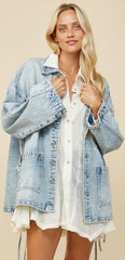 Tess Side Tie Denim Jacket