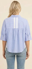 Lawn Stripe Buttondown - Blue