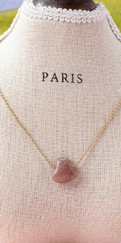 Stone Heart Necklaces - 3 Colors