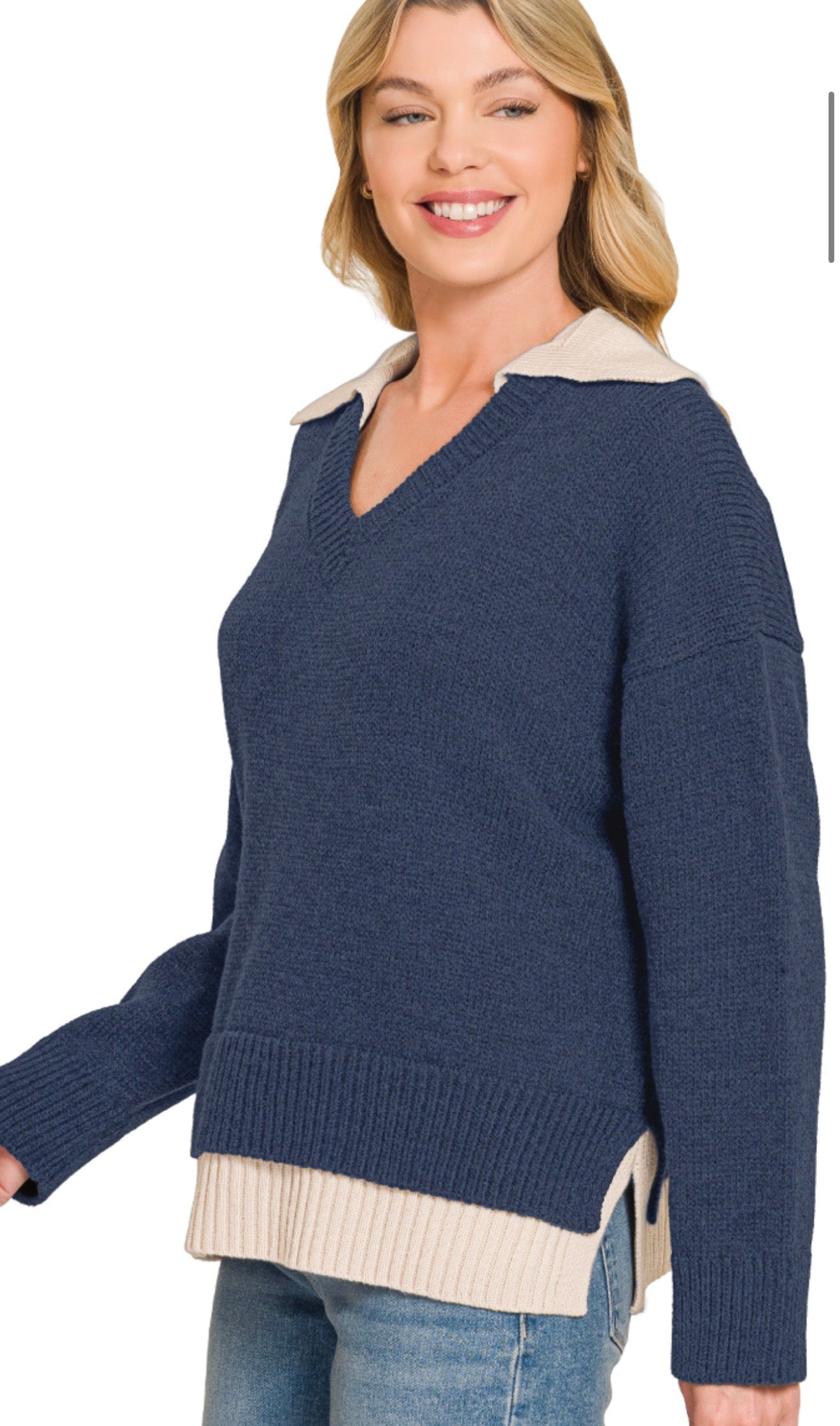 Johnnie Collar Sweater - 3 Colors